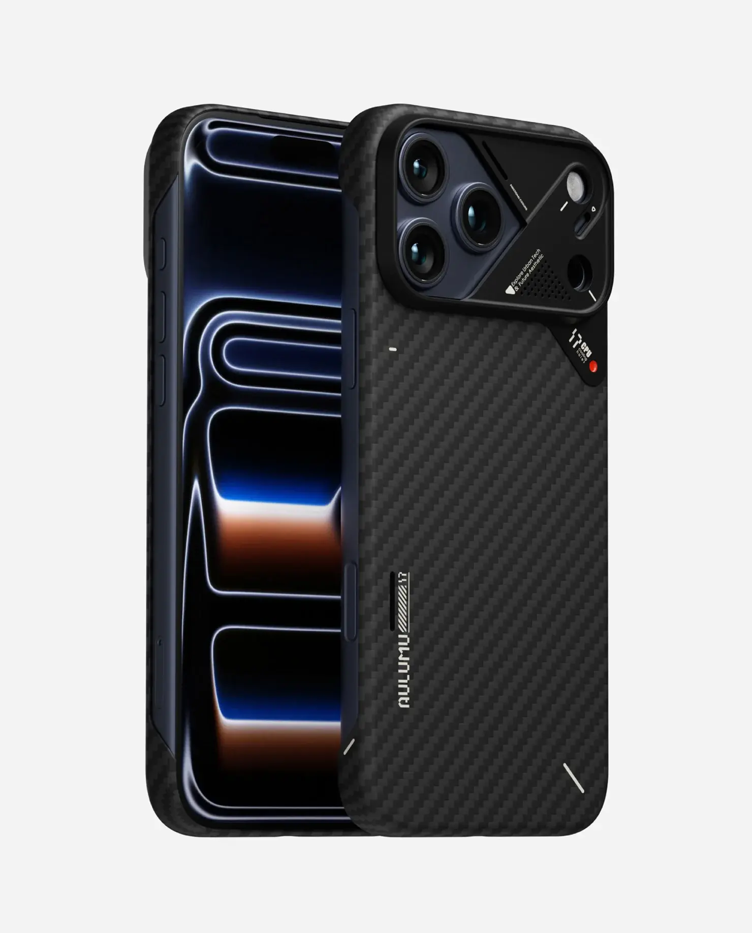 AULUMU A17 Aramid Fiber Ultra Slim MagSafe Case for iPhone 17 Pro - Black