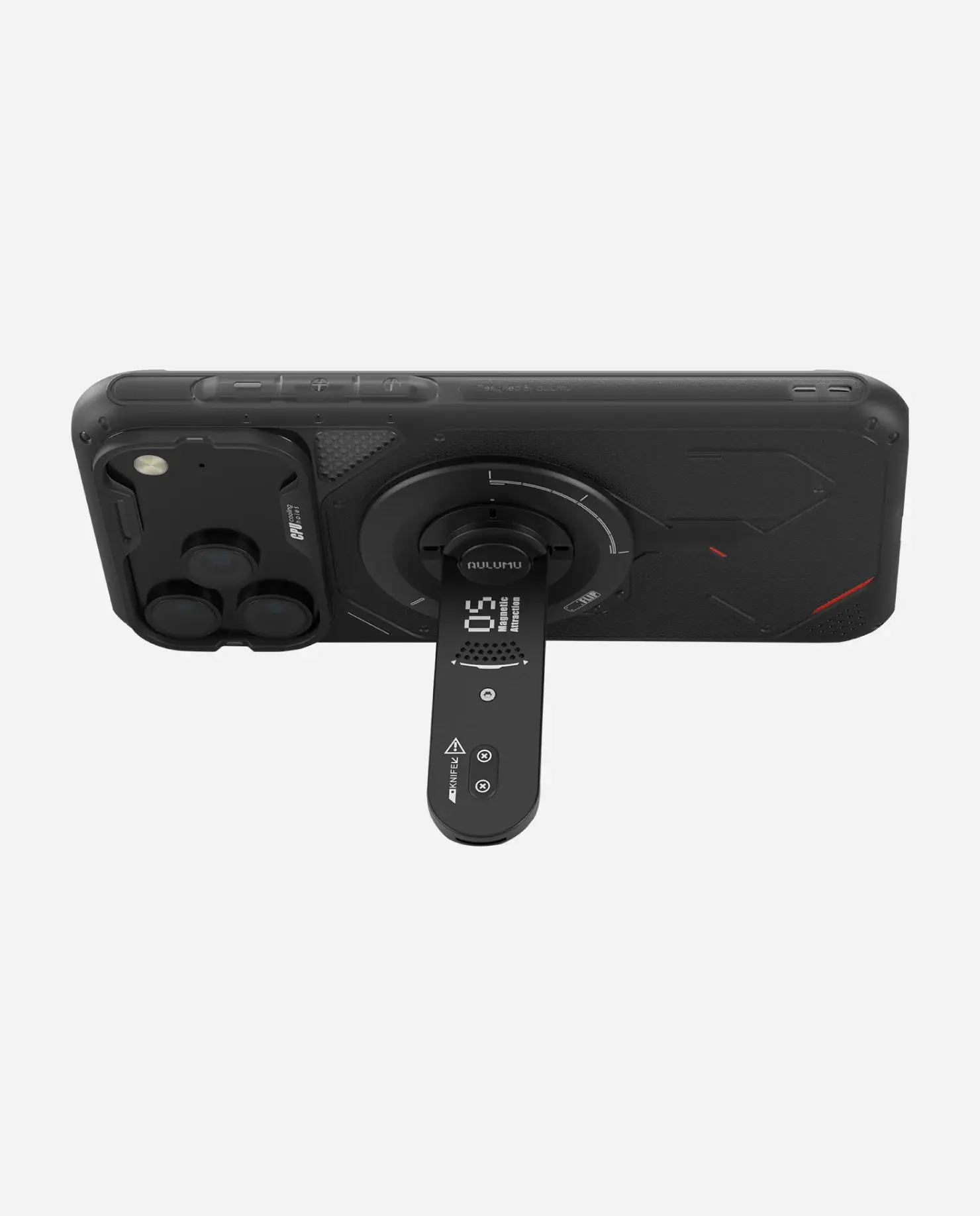 AULUMU G05 Next-Gen Hi-Per Air 5-in-1 MagSafe Phone Stand with Box Cutter - Black