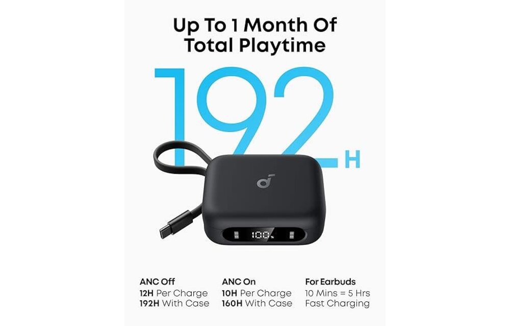 Soundcore P41i by Anker 3 in 1 Charging Case, IPX5 Wireless Bluetooth Earbuds - Black