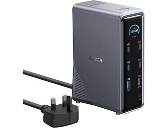 Anker Prime Charging Docking Station, 14 in 1, Dual Display, 160W - Black