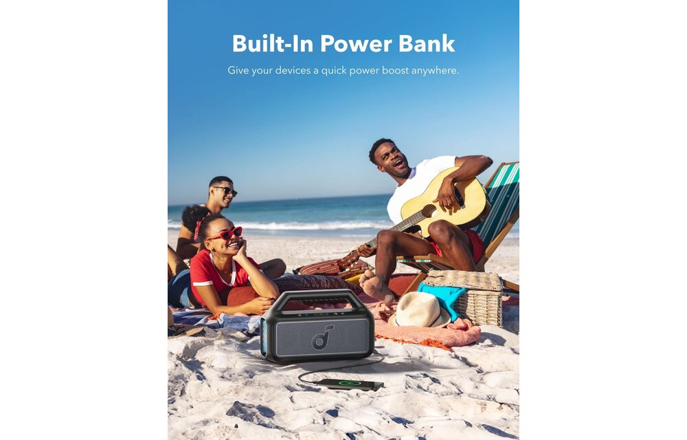 Soundcore By Anker Boom 2, IPX7 Waterpoof Wireless Speaker 80W - Black