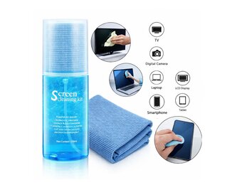 Screen Cleaning Kit, Anti-drip Formula, Anti-static Cleaner Spray for Mobile, Laptop, Monitors , TV 200ml