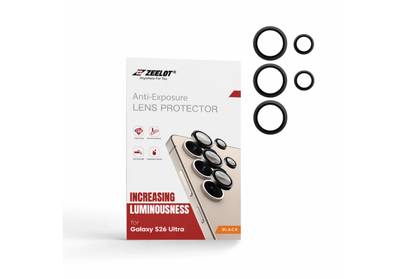 ZEELOT Pishield Luminousness Lens Protector for Samsung Galaxy  S26 Ultra - Black