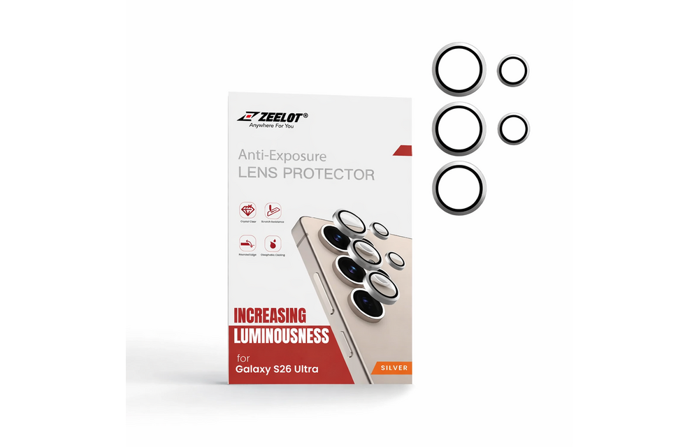 ZEELOT Pishield Luminousness Lens Protector for Samsung Galaxy  S26 Ultra - Sliver