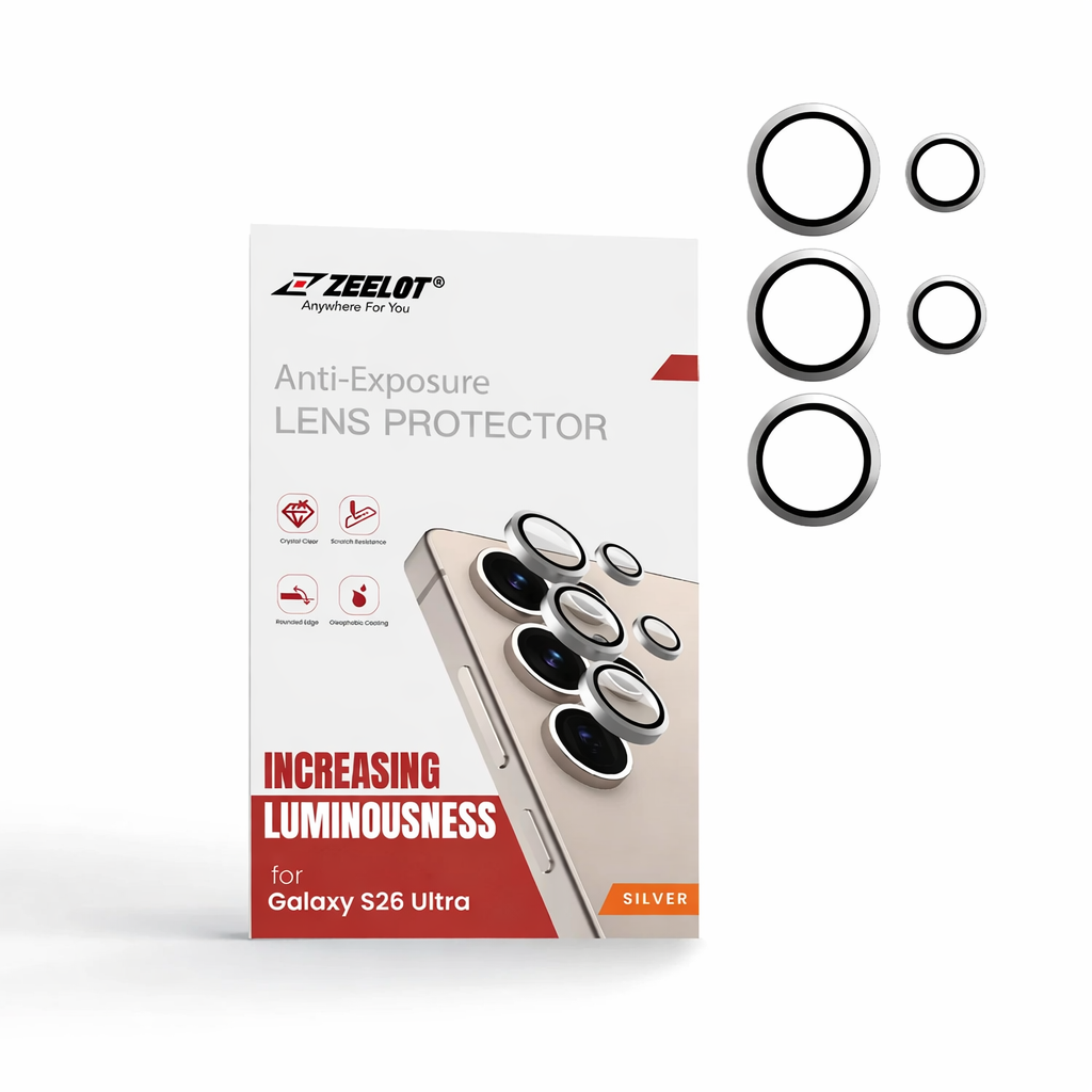 ZEELOT Pishield Luminousness Lens Protector for Samsung Galaxy  S26 Ultra - Sliver