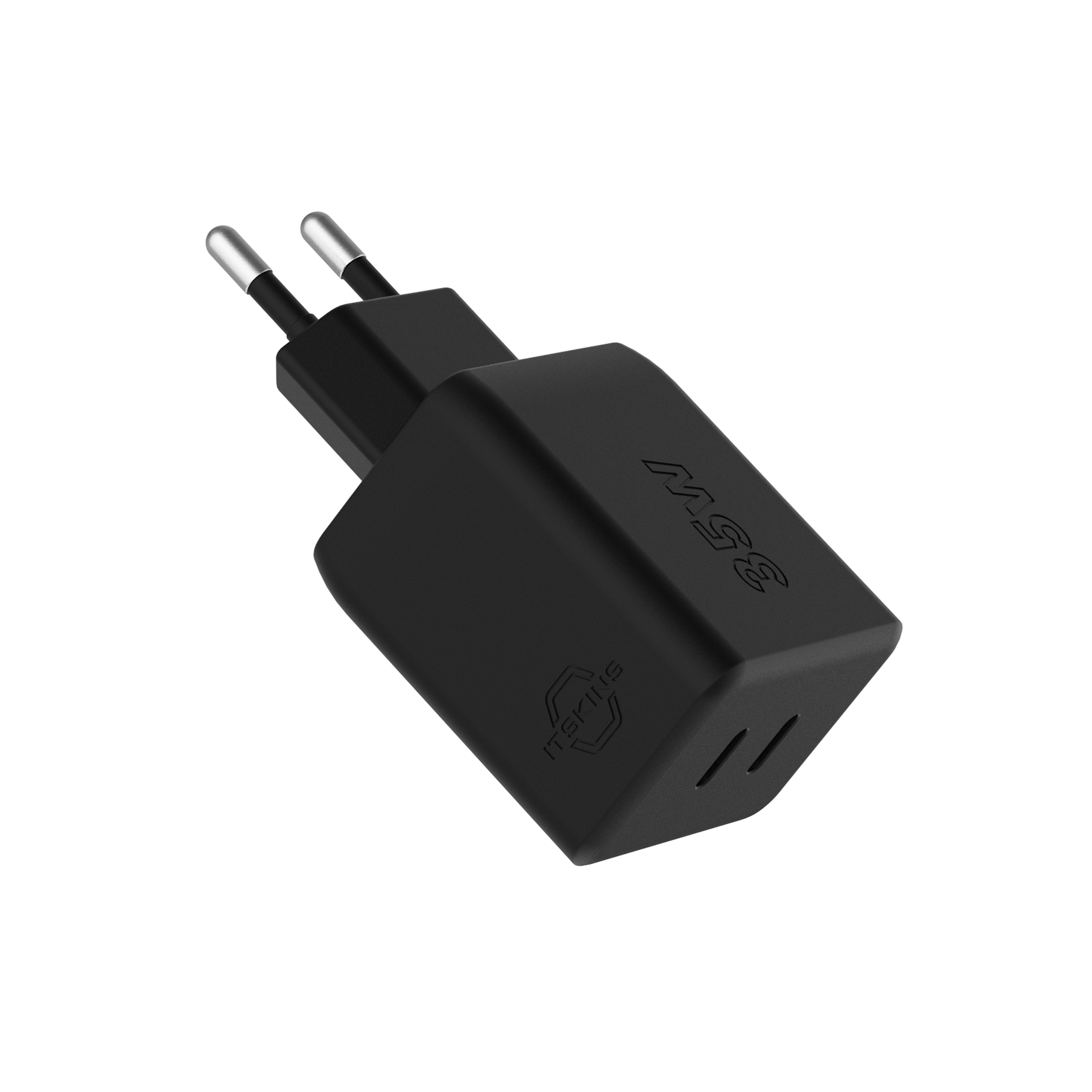 ITSKINS Spectrum 35W PD Fast Charger 2 Port USB-C EU Plug - Black