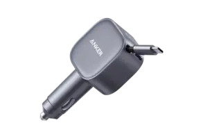 Anker Nano Car Charger 75W with USB-C Cable - Black