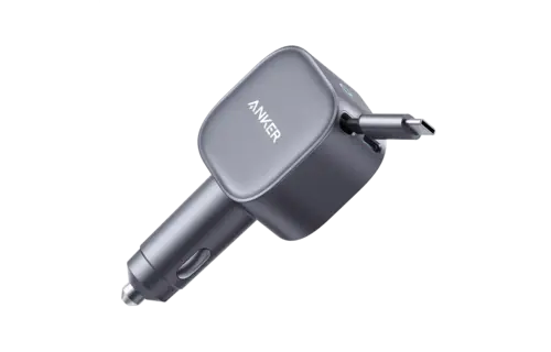 Anker Nano Car Charger 75W with USB-C Cable - Black