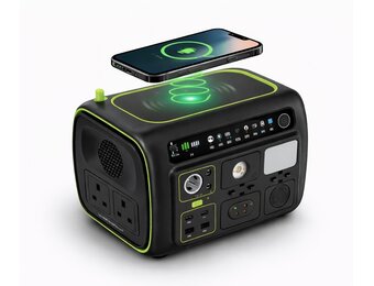 Goui Beast Smart Portable Power Station 800W  AC/DC Output 2xTYP-C 2xUSB with Wireless Charge and Led flash light - Black