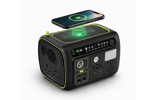 Goui Beast Smart Portable Power Station 800W  AC/DC Output 2xTYP-C 2xUSB with Wireless Charge and Led flash light - Black