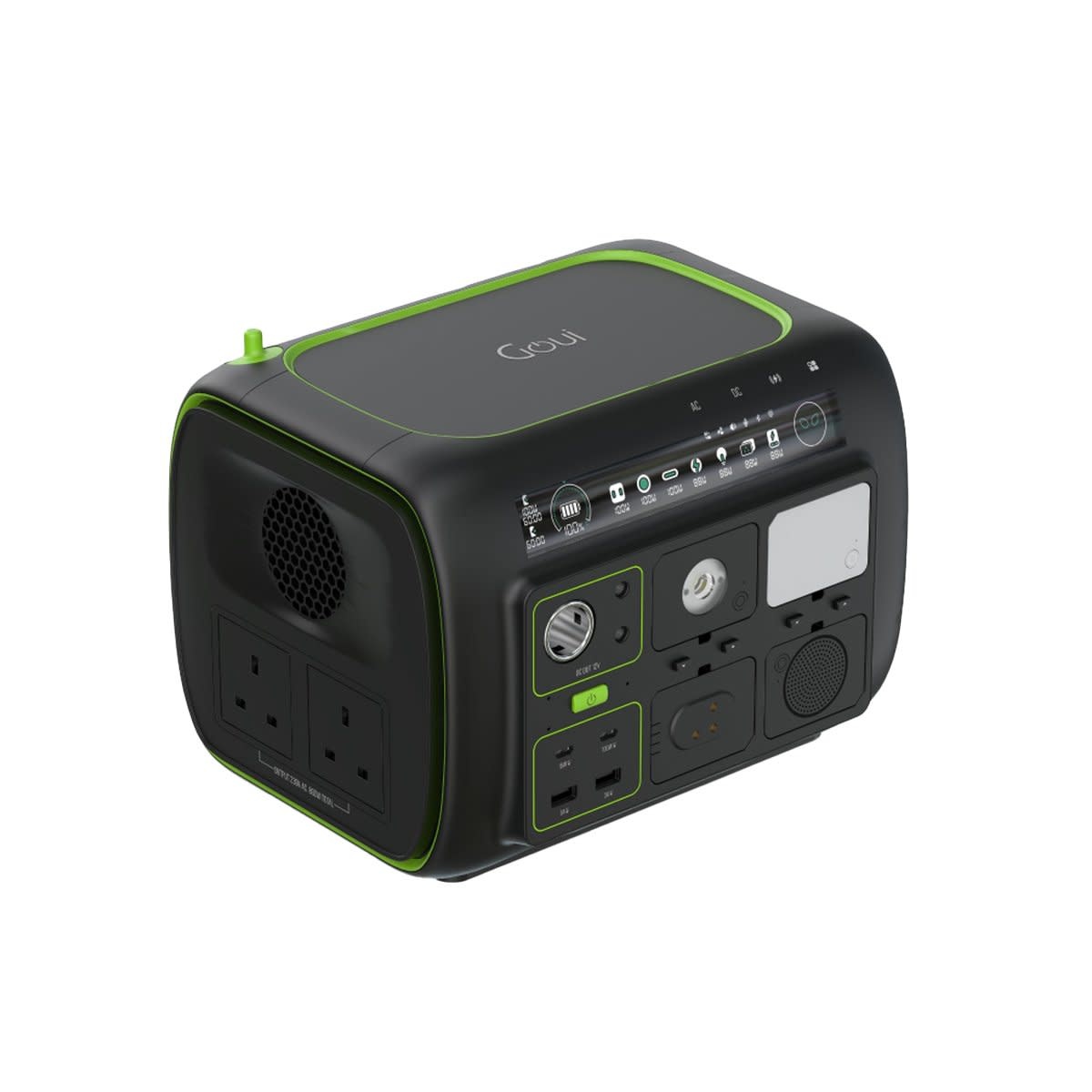 Goui Beast Smart Portable Power Station 800W  AC/DC Output 2xTYP-C 2xUSB with Wireless Charge and Led flash light - Black