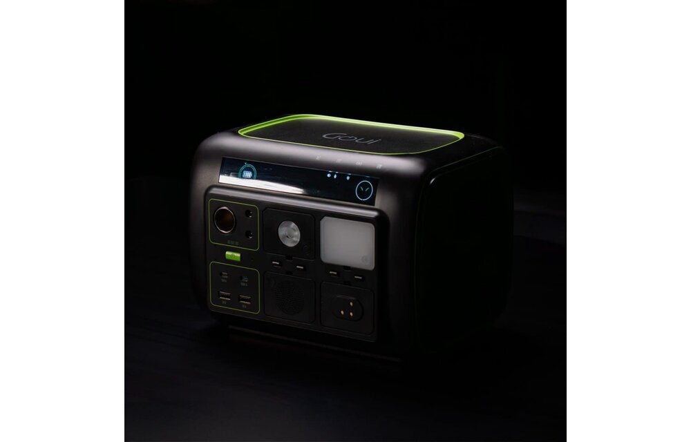 Goui Beast Smart Portable Power Station 800W  AC/DC Output 2xTYP-C 2xUSB with Wireless Charge and Led flash light - Black