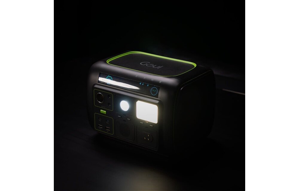 Goui Beast Smart Portable Power Station 800W  AC/DC Output 2xTYP-C 2xUSB with Wireless Charge and Led flash light - Black