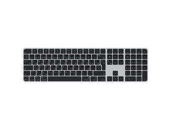 Apple Magic Keyboard with Touch ID and Numeric Keypad for Mac models with Apple silicon USB‑C Black Keys - Arabic/English
