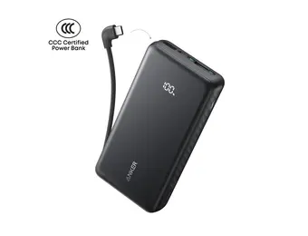 Anker Zolo Powerbank 20K 22.5W Fast Charging  with Built-in USB-C Cable 20'000mAh  - Black