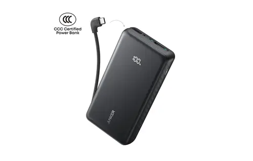 Anker Zolo Powerbank 20K 22.5W Fast Charging  with Built-in USB-C Cable 20'000mAh  - Black