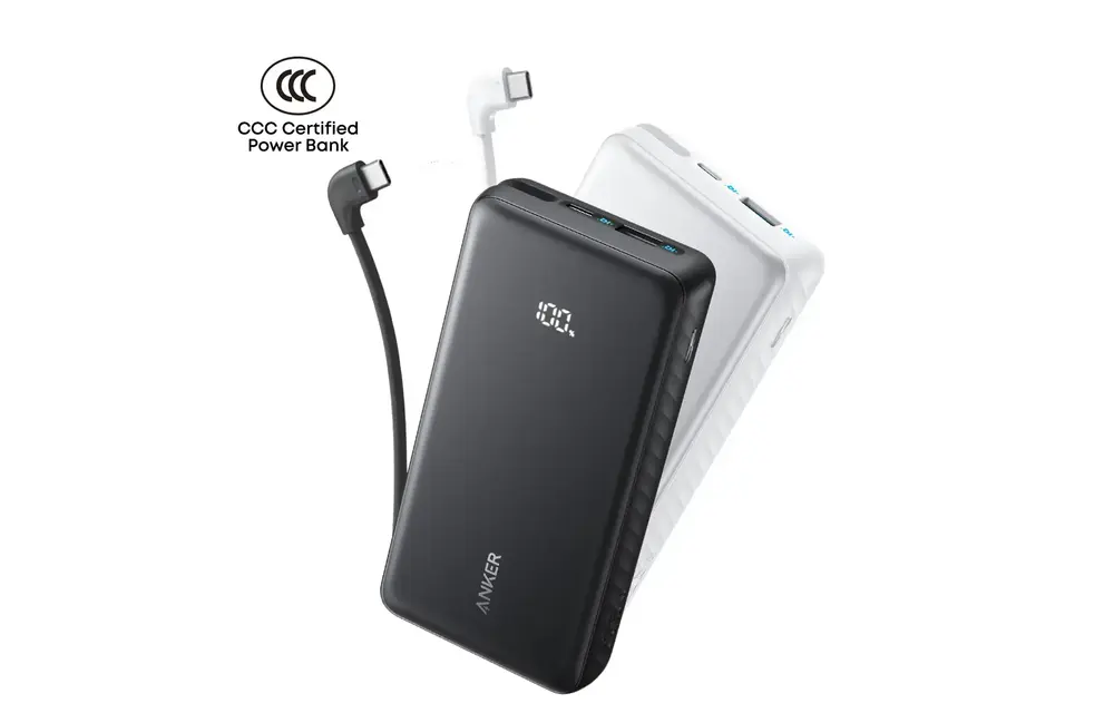 Anker Zolo Powerbank 20K 22.5W Fast Charging  with Built-in USB-C Cable 20'000mAh  - Black