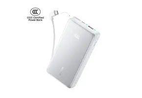 Anker Zolo Powerbank 20K 22.5W Fast Charging  with Built-in USB-C Cable 20'000mAh  - White
