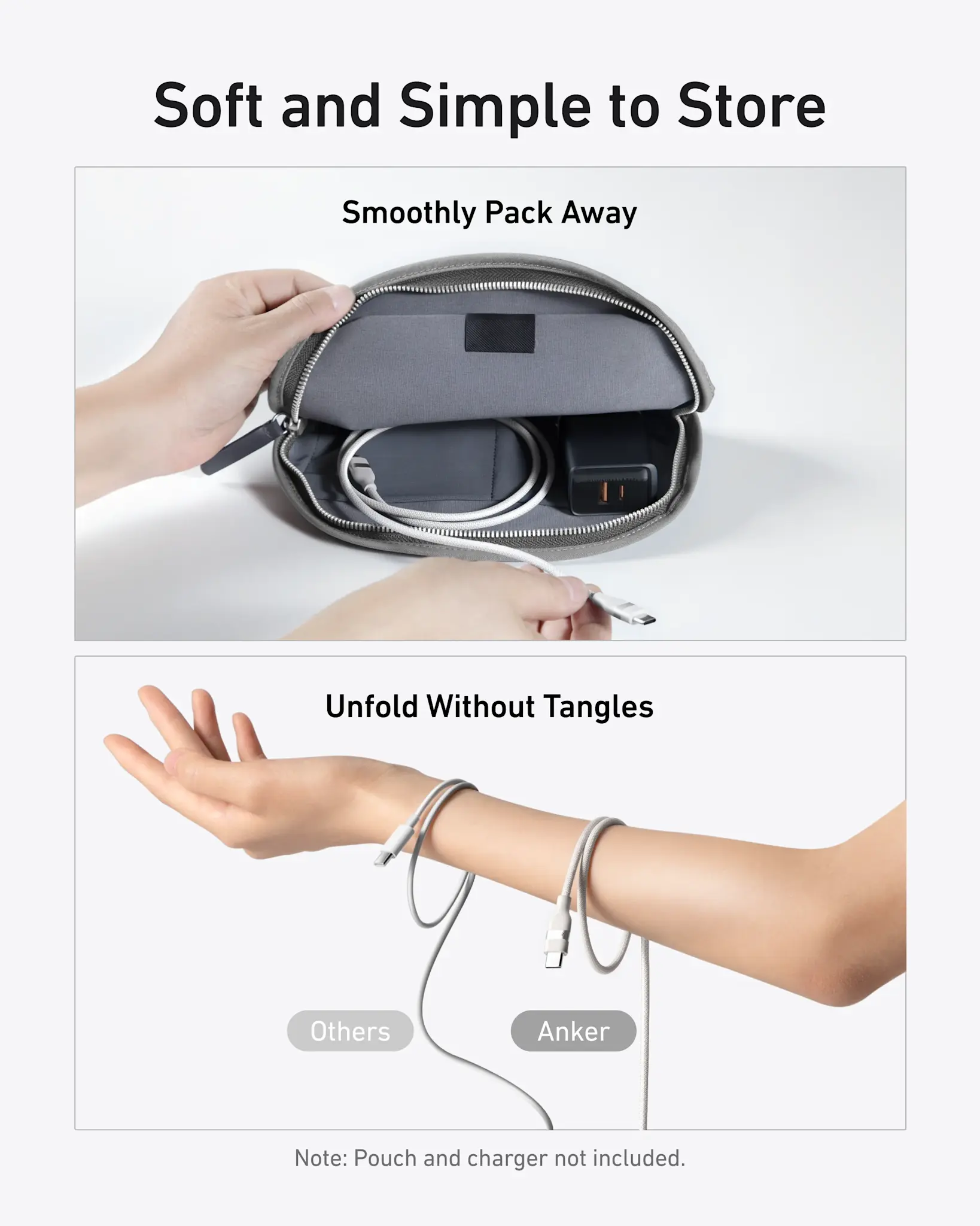 Anker USB-C to USB-C Cable 240W Fast Charging, 6ft - White