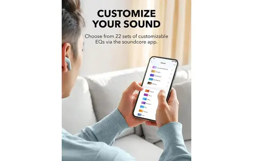 Soundcore K20i by Anker, Semi-in-Ear Earbuds, Bluetooth Wireless Headphone - Blue