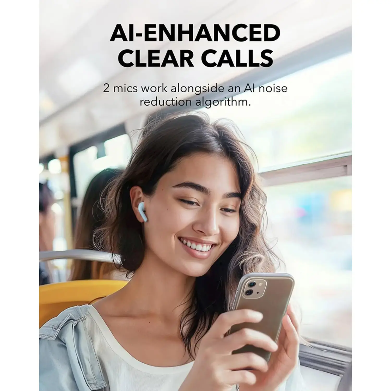 Soundcore K20i by Anker, Semi-in-Ear Earbuds, Bluetooth Wireless Headphone - Blue