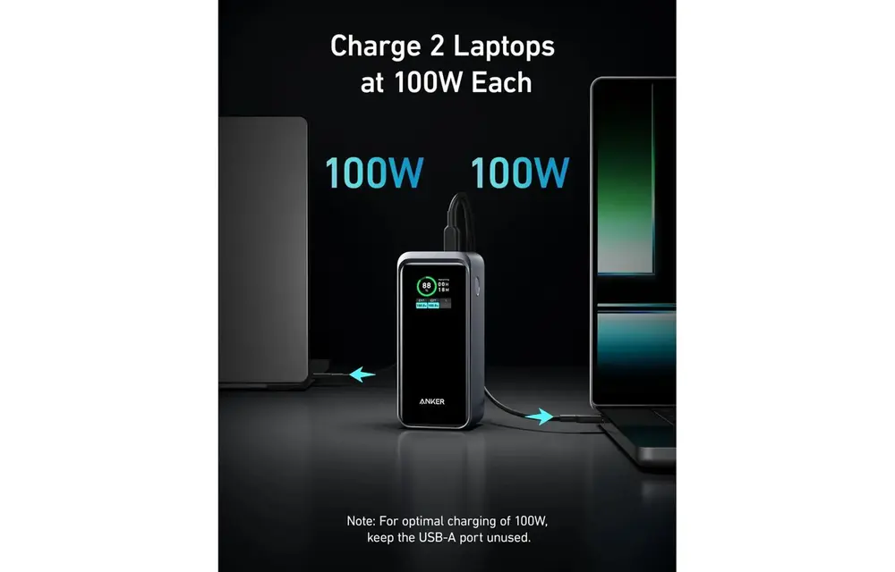 Anker Prime Multi Device fast Charging 100W Power Bank - Black