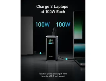 Anker Prime Multi Device fast Charging 100W Power Bank - Black
