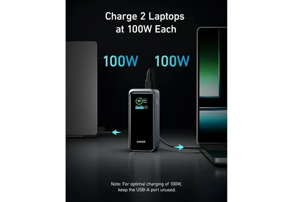 Anker Prime Multi Device fast Charging 100W Power Bank - Black