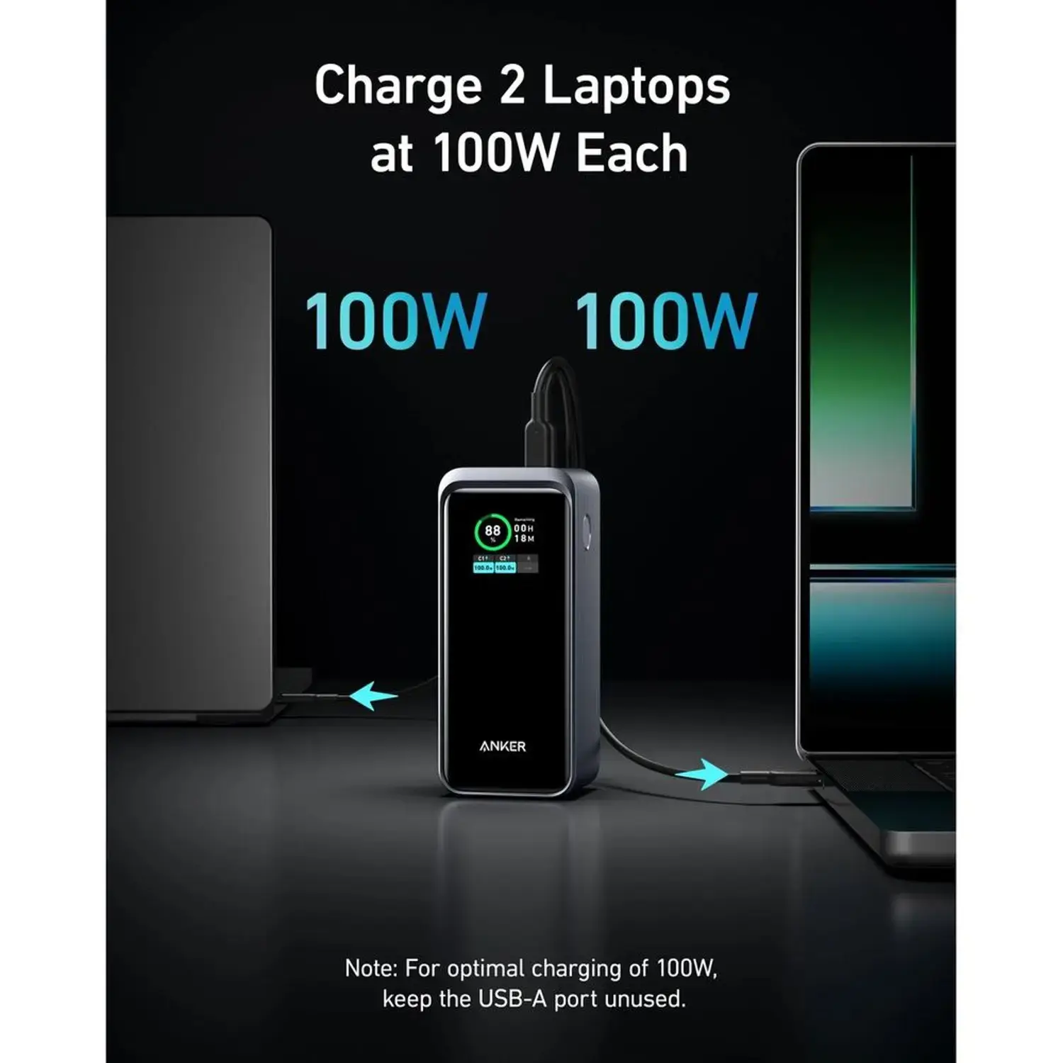 Anker Prime Multi Device fast Charging 100W Power Bank - Black