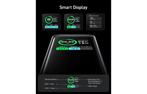 Anker Prime Multi Device Fast Charging Power Bank 3-Port 20,000mAh 200W - Black