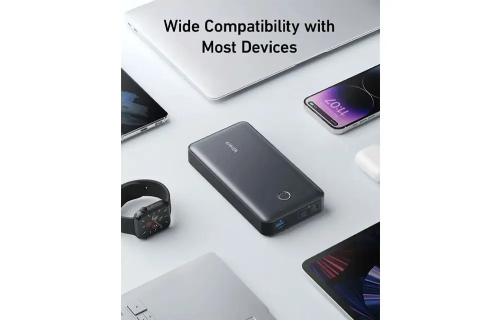 Anker 537 Power Bank 24K 65W Multi Device Fast Charging  For Phone , Tablet and Laptop 24'000mAh  - Black