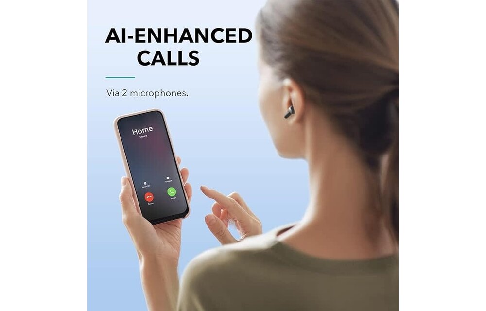 Soundcore by Anker Life P2i True Wireless Earbuds, AI-Enhanced Calls - Black