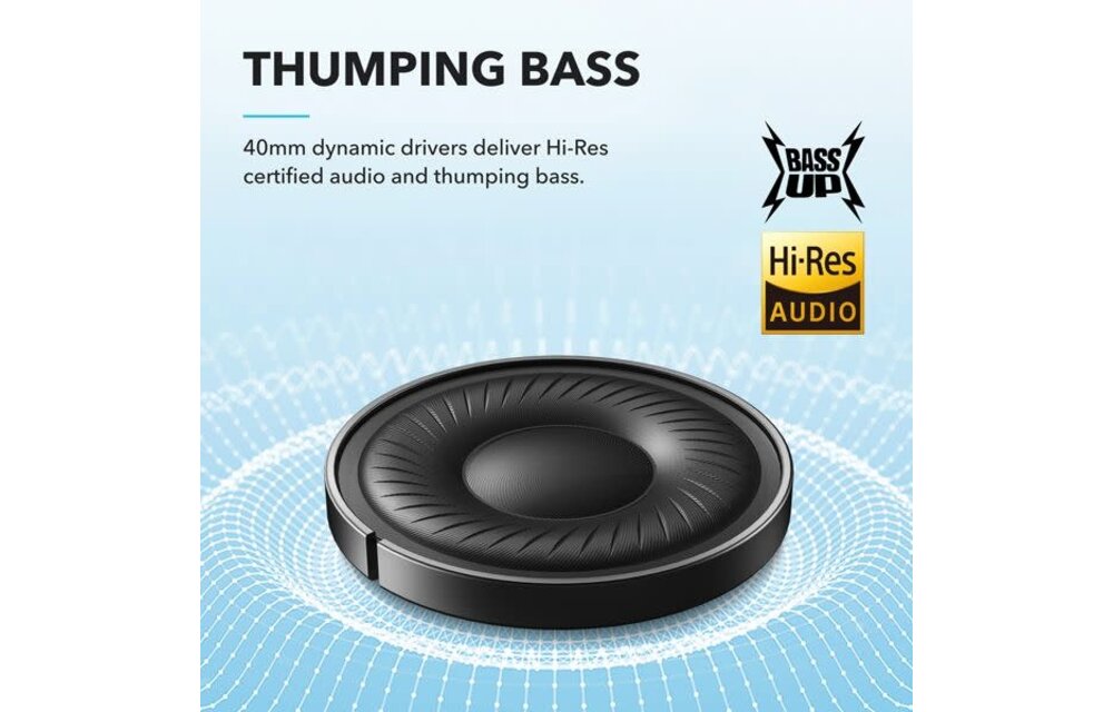 Soundcore By Anker  Q20i  Wireless Noise Cancelling Headphones, 40H playtime - Black