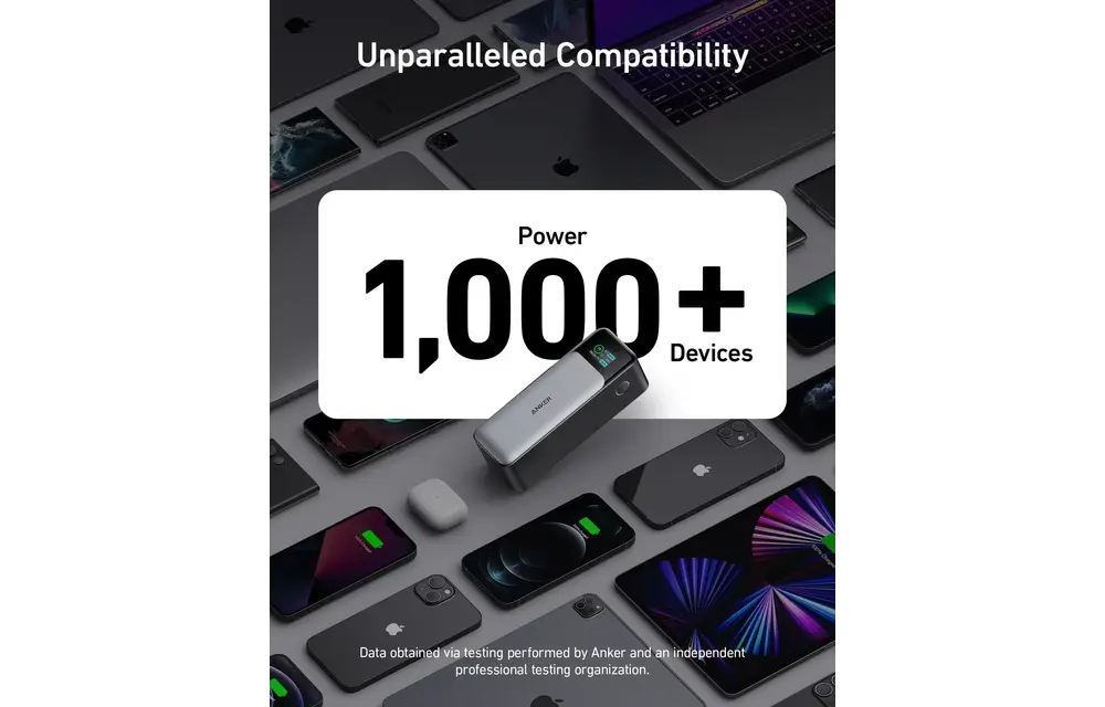 Anker 737 Laptop Power Bank PowerCore 24K, 140W 2x-USB-C 1x-USB With Smart Digital Display 24,000mAh - Black