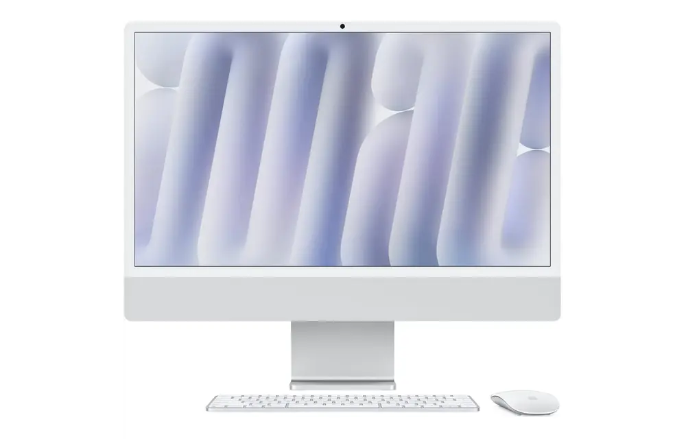 Apple iMac 24-inch with Retina 4.5K display  Apple M4 chip  with 8-core CPU, 8-core GPU, 16GB unified memory 256GB SSD storage  - Silver
