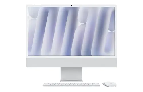 Apple iMac 24-inch with Retina 4.5K display  Apple M4 chip  with 8-core CPU, 8-core GPU, 16GB unified memory 256GB SSD storage  - Silver