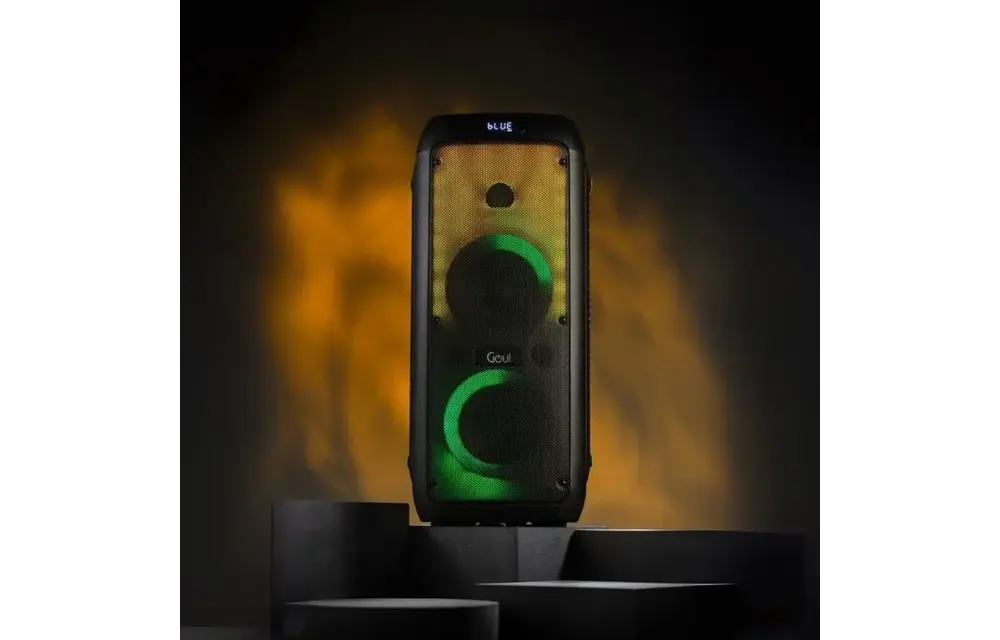Goui Neon-60 Bluetooth Speaker 4400mAh  Dynamic LED Lights & 60W Stereo Sound with Microphone - Black