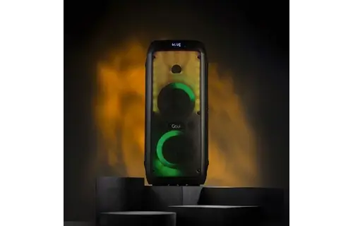 Goui Neon-60 Bluetooth Speaker 4400mAh  Dynamic LED Lights & 60W Stereo Sound with Microphone - Black
