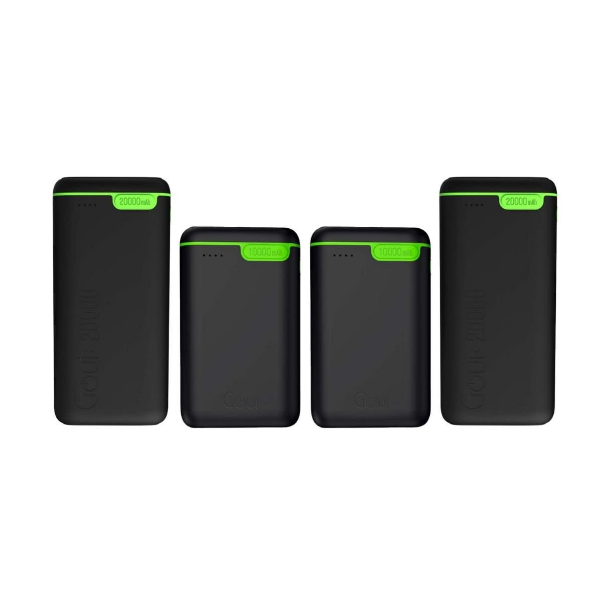 Goui Power Bank Mini X4 Bundle, 2x Kigo 10,000mAh, 2x Kigo 20,000mAh