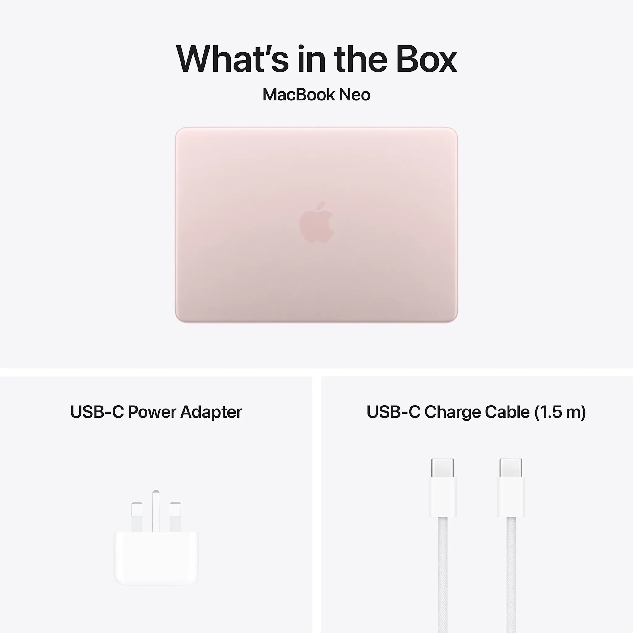 Apple MacBook Neo13-inch A18 Pro chip with 6‑core CPU and 5‑core GPU, 8GB, 512GB SSD English & Arabic Touch ID - Blush