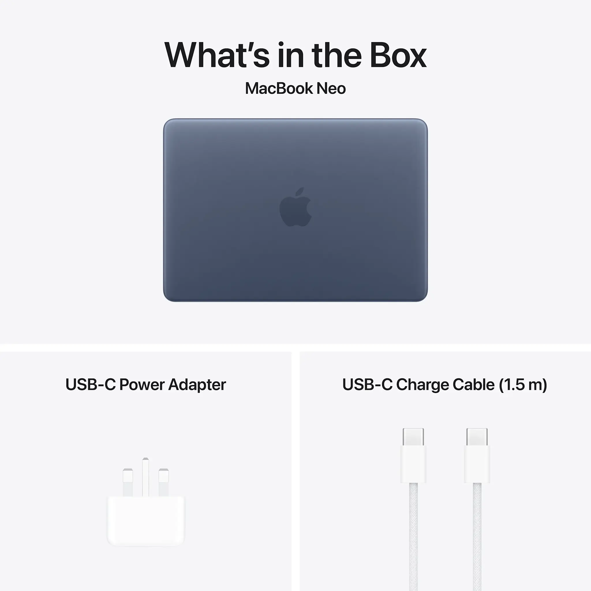 Apple MacBook Neo13-inch A18 Pro chip with 6‑core CPU and 5‑core GPU, 8GB, 256GB SSD English & Arabic - Indigo