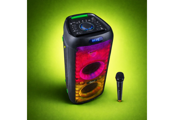 Goui Neon-60 Bluetooth Speaker Dynamic LED Lights & 60W Stereo Sound with Microphone - Black