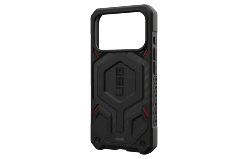 UAG Monarch Pro Case for Apple iPhone 17 Pro - Carbon Fiber Black and Red