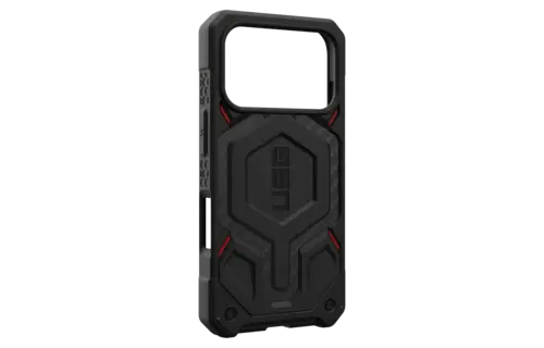 UAG Monarch Pro Case for Apple iPhone 17 Pro - Carbon Fiber Black and Red