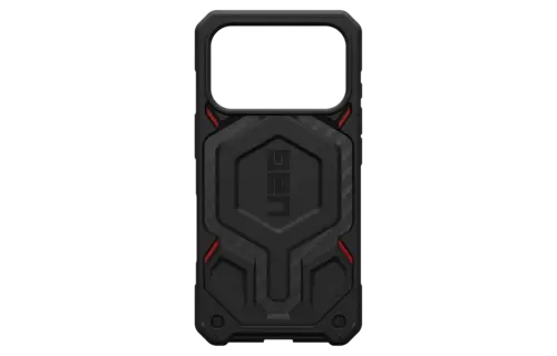 UAG Monarch Pro Case for Apple iPhone 17 Pro - Carbon Fiber Black and Red