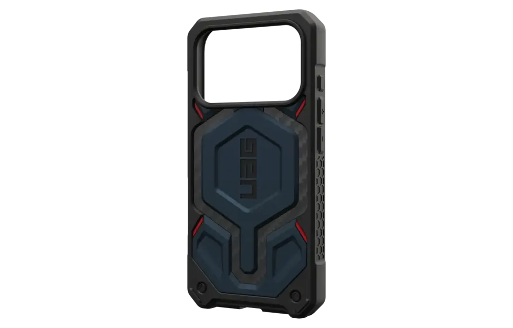 UAG Monarch Pro Case for Apple iPhone 17 Pro - Carbon Fiber Mallard and Red