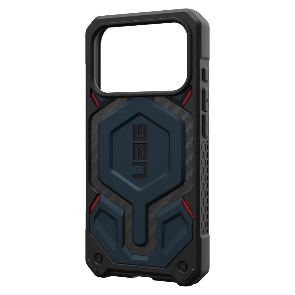 UAG Monarch Pro Case for Apple iPhone 17 Pro - Carbon Fiber Mallard and Red