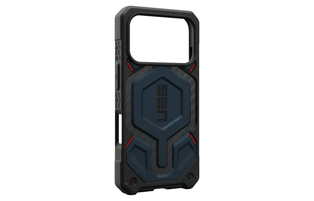 UAG Monarch Pro Case for Apple iPhone 17 Pro - Carbon Fiber Mallard and Red