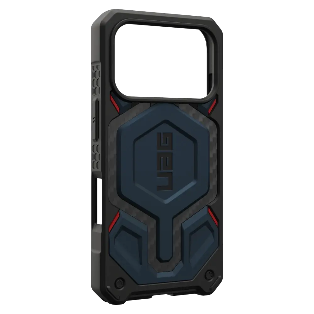 UAG Monarch Pro Case for Apple iPhone 17 Pro - Carbon Fiber Mallard and Red