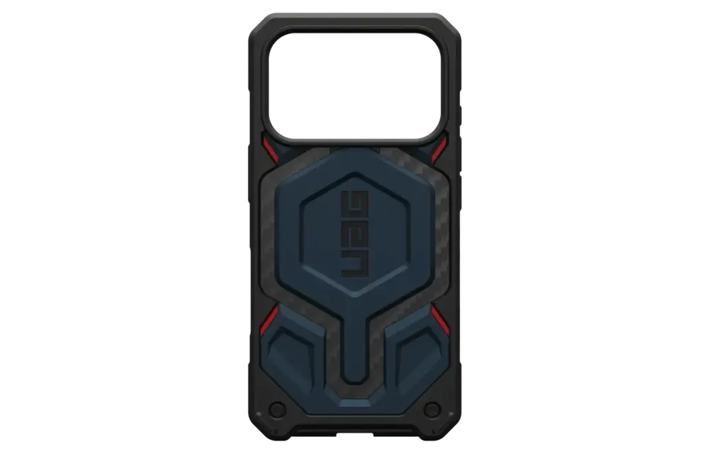 UAG Monarch Pro Case for Apple iPhone 17 Pro - Carbon Fiber Mallard and Red